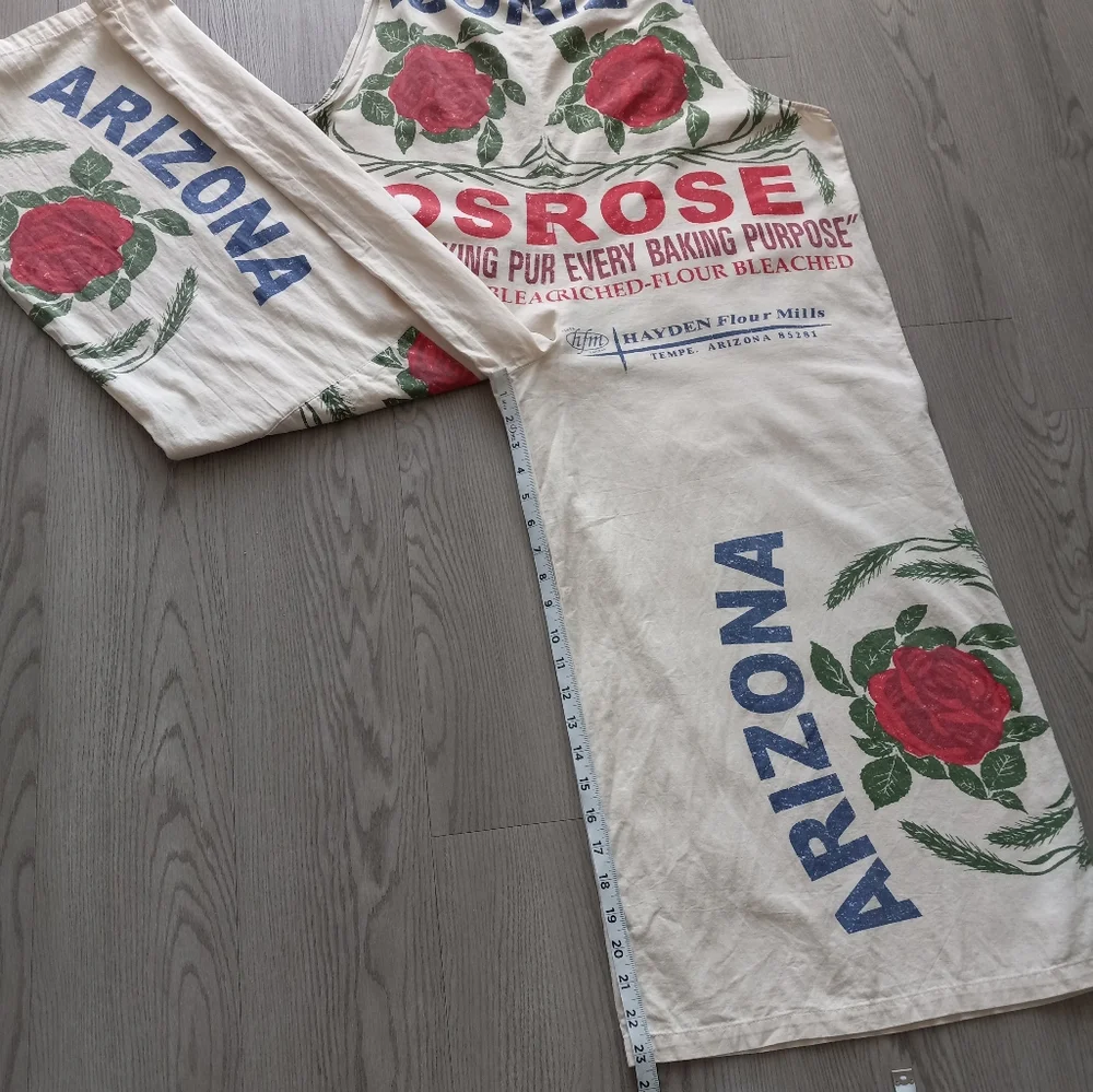 Jaded Gypsy Roses Flour Sack Market Fresh Overalls Cotton L/XL - Picture 11 of 16